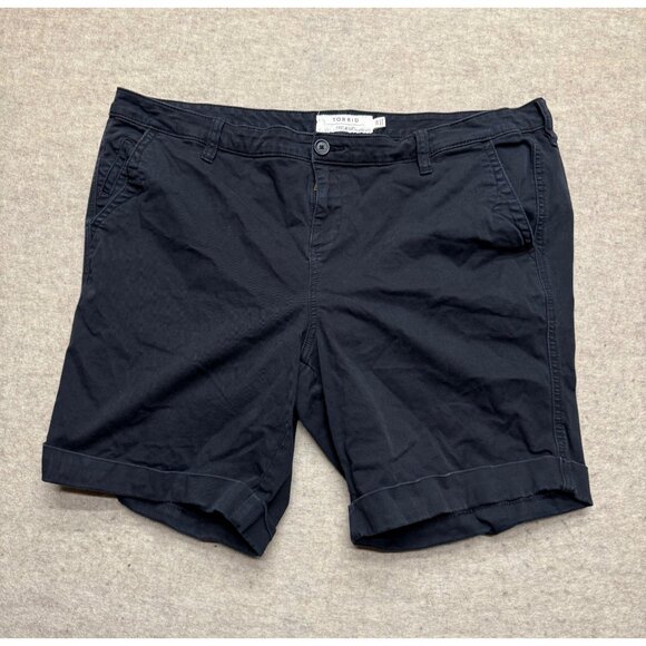 torrid Pants - Torrid Black Bermuda Length Flat Front High Rise Shorts Size 20